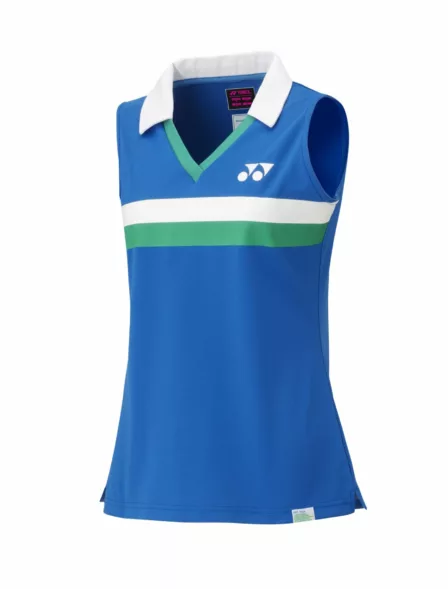 Yonex 75th Women's Sleeveless Polo 20627A Sapphire Blue