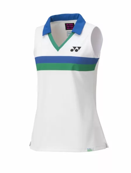 Yonex 75th Women's Sleeveless Polo 20627A White