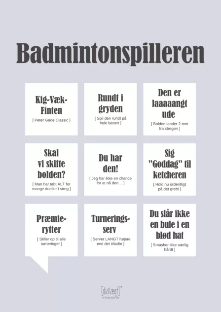 Plakat Badmintonspilleren